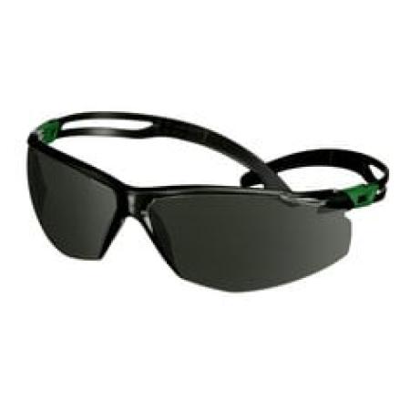 3M™ SecureFit™ 500 Schutzbrille, grün/schwarze Bügel, Antikratz-Beschichtung+ (K), graue Scheibe Schutzstufe IR 3.0, SF530ASP-GRN-EU, 20 pro Packung