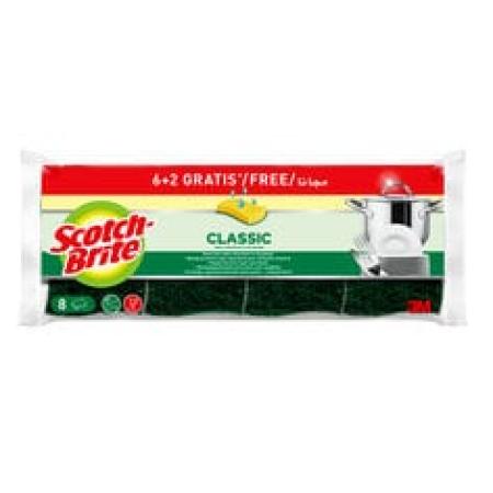Scotch-Brite® Classic Naturfaser-Reinigungsschwamm, 6 Stück/Packung + 2 gratis