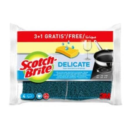 Scotch-Brite® Delicate nicht kratzender Naturfaser-Reinigungsschwamm, 3 + 1 St.