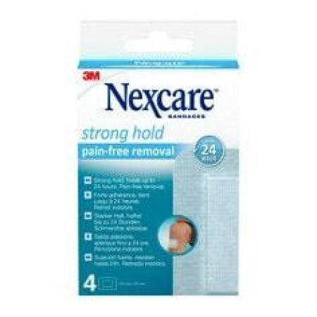Nexcare™ Strong Hold Pain-free Removal Pflaster, 76.2 mm x 101 mm, 4/Packung