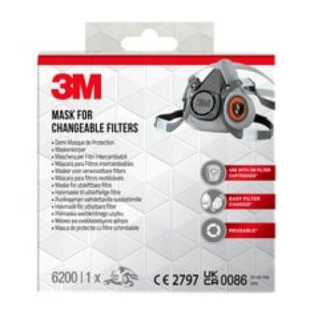 3M™ Mask body for Changeable Filters M, 6200BC1, 1/Pack