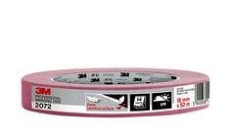 3M™ Malerabdeckband 2072 für besonders empfindliche Oberflächen, pink, 18 mm x 50 m, 1 Rolle/Packung