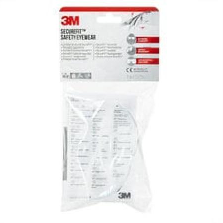 3M™ SecureFit™ Schutzbrille SF200, Antikratz-Beschichtung, klare Scheibe, 1 Stück/Karton, 6 Kartons/VE