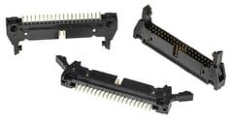 3M™ N3432-6303 RB, Wannenstiftstecker, 180° gerade, 40-polig, 3000 Serie, 2,54 mm, 0,76 µm Au, Schwarz