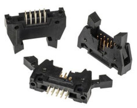 3M™ N3793-6303 RB, Wannenstiftstecker, 180° gerade, 10-polig, 3000 Serie, 2,54 mm, 0,76 µm Au, Schwarz