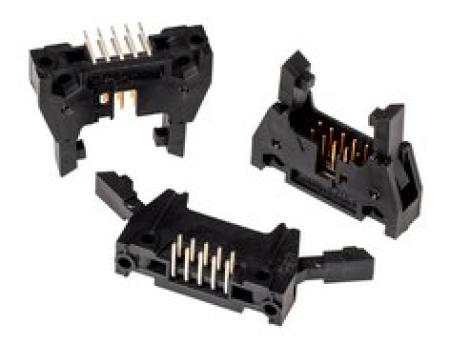 3M™ N3793-5302 RB, Wannenstiftstecker, 90° abgewinkelt, 10-polig, 3000 Serie, 2,54 mm, 0,76 µm Au, Schwarz