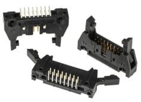 3M™ N3314-5302 RB, Wannenstiftstecker, 90° abgewinkelt, 14-polig, 3000 Serie, 2,54 mm, 0,76 µm Au, Schwarz