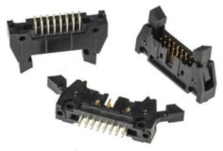 3M™ N3408-6202 RB, Wannenstiftstecker, 180° gerade, 16-polig, 3000 Serie, 2,54 mm, 0,76 µm Au, Schwarz