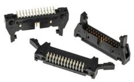 3M™ N3429-5302 RB, Wannenstiftstecker, 90° abgewinkelt, 26-polig, 3000 Serie, 2,54 mm, 0,76 µm Au, Schwarz