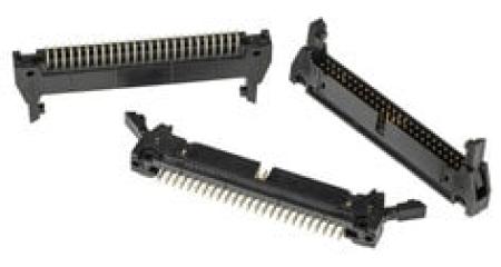 3M™ N3433-6302 RB, Wannenstiftstecker, 180° gerade, 50-polig, 3000 Serie, 2,54 mm, 0,76 µm Au, Schwarz