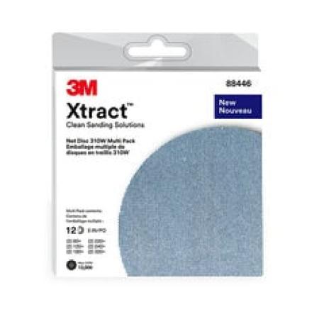 Multipack 3M Xtract™ Gitternetz Schleifscheibe 310W, 125 mm, 80+, 120+, 180+, 320+, ungelocht