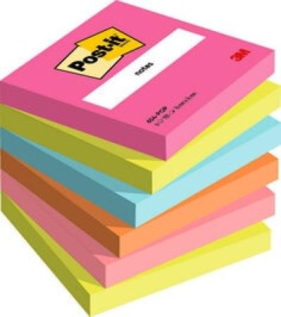 Post-it® Notes, Poptimistic Collection, 76 mm x 76 mm, 100 Blatt/Block, 6 Blöcke/Packung, 100% PEFC SGSCH-PEFC-COC-110078