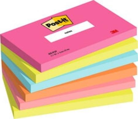 Post-it® Notes, Poptimistic Collection, 76 mm x 127 mm, 100 Blatt/Block, 6 Blöcke/Packung, 100% PEFC SGSCH-PEFC-COC-110078