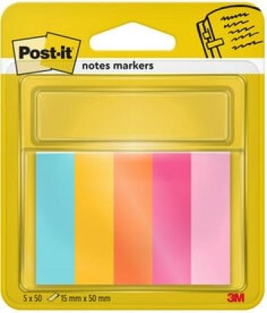 Post-it® Page Marker, Beachside Collection, 15 mm x 50 mm, 50 Blatt/Block, 5 Blöcke/Packung, 100% PEFC SGSCH-PEFC-COC-110078