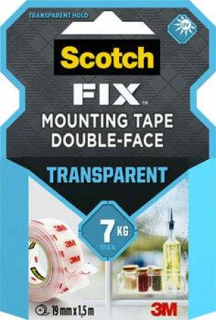 Scotch-Fix™ Transparentes Montageband 4910C-1915-P, 19 mm x 1,5 m, 1 Rolle/Packung