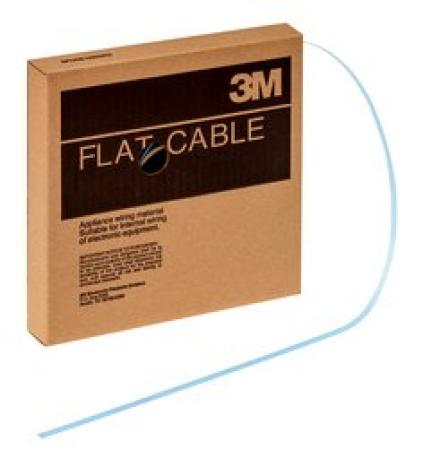 3M™ 3601/06 SF, Flachbandkabel, 06-polig, 3601 Serie, Litzenleiter, 1,27 mm, Weiß, 30,5 m/Rolle