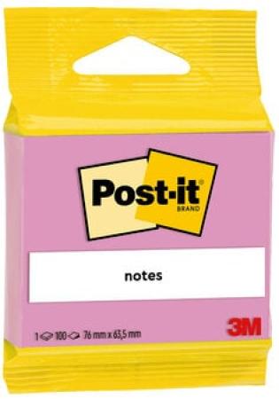 Post-it® Notes, Pink, 63.5 mm x 76 mm, 100 Blatt/Block, 1 Block/Packung, 100% PEFC SGSCH-PEFC-COC-110078