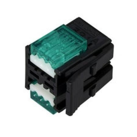 3M™ 37106-2124-0W0 FL 100, Mini Clamp II, Stiftstecker für die Kabelmontage, 06-polig, 20-22 AWG, 0,20 µm Au, Schwarz/Grün