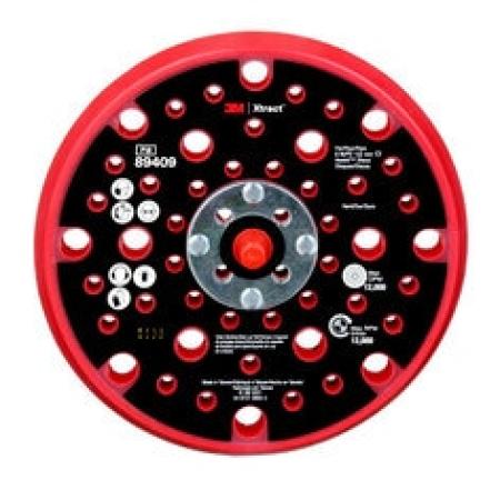 3M Xtract™ Hookit™ Stützteller, 89409, 150mm, hart, rot, 10 Stück/Karton