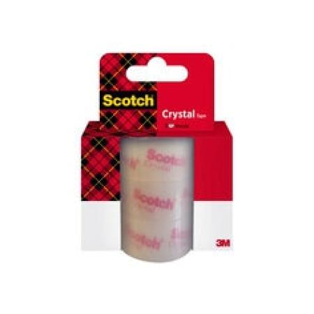 Scotch® Crystal Klebeband 6-1925R3, Nachfüllpackung, 19 mm x 25 m, 3 Rollen/Packung