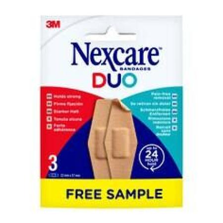 Nexcare™ DUO Pflater, Muster Pack, 22 mm x 57 mm, 3/Pack