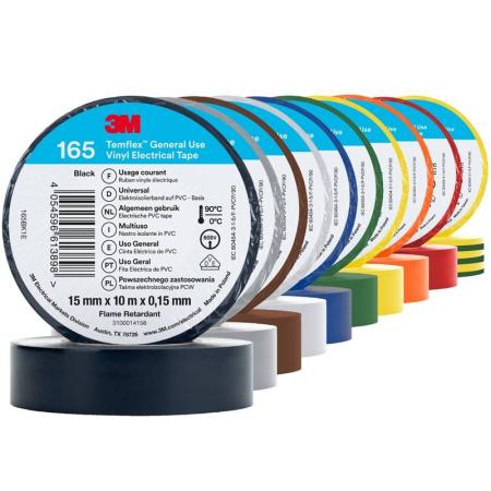 3M™ Temflex™ Vinyl-Isolierband 165, Regenbogen, 15 mm x 10 m