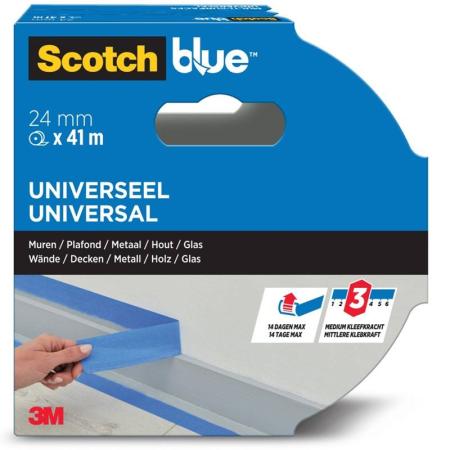 ScotchBlue™ Malerabdeckband „Multi-Surface“, 24 mm x 41 m, 1 Rolle/Packung, 70% PEFC, SGSCH-PEFC-COC-110078