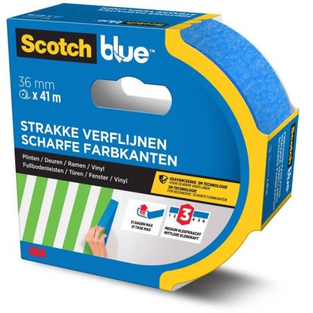 ScotchBlue™ Malerabdeckband für scharfe Linien, 36 mm x 41 m, 1 Rolle/Packung, PEFC Controlled Sources SGSCH-PEFC-COC-110078