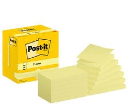 Post-it® Super Sticky Z-Notes Promotion, Gelb, 76 mm x 127 mm, 100 Blatt/Block, 12 Blöcke/Packung, Kartonverpackung, 100% PEFC SGSCH-PEFC-COC-110078