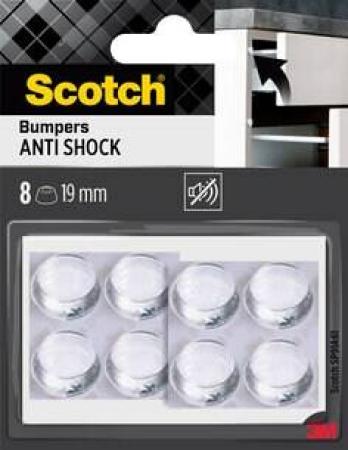 Scotch® Stoßabsorbierende Elastikpuffer SP91A61, selbsthaftend, transparent, Ø 19 mm, 8/Packung