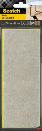 Scotch® Extra weiche Filzpads SP84A27, selbsthaftend, beige, 215 mm x 80 mm, 1/Packung