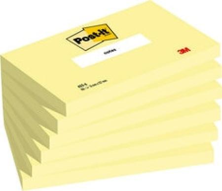 Post-it® Notes, Canary Yellow, 76 mm x 127 mm, 100 Blatt/Block, 6 Blöcke/Packung, 100% PEFC SGSCH-PEFC-COC-110078