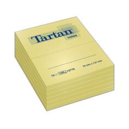 Tartan™ Notes 12776, Gelb, 76 mm x 127 mm, 12 Blöcke/Packung