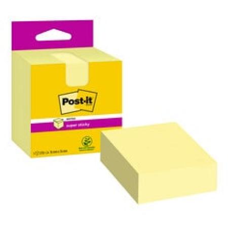 Post-it® Super Sticky Notes, Gelb, 76 mm x 76 mm, 270 Blatt/Block, 1 Block/Packung, Kartonverpackung, 100% PEFC SGSCH-PEFC-COC-110078