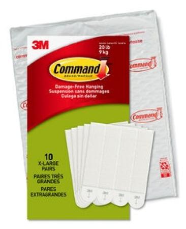 Command™ Bilder-Montage-Strips PH217-10EU, Weiß, X-Large für schweres Gewicht < 9 kg, 10 Paar