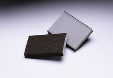 3M™ Schleifschwamm HI-FL, A/O Medium, Brown, 125 mm x 98 mm x 13 mm, 2-Sided