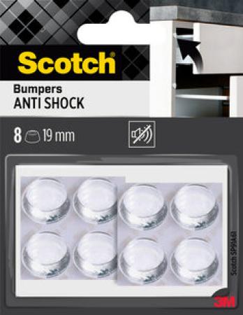 Scotch® Stoßabsorbierende Elastikpuffer SP91A61, selbsthaftend, transparent, Ø 19 mm, 8/Packung