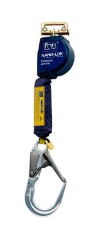 3M™ DBI-SALA® Nano-Lok™ Höhensicherungsgerät XL mit langem Auszug, Einzelstrang mit Schnellverbinder und Gurtband 2,80 m, 3101644