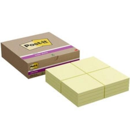 Post-it® Super Sticky Notes, Gelb, 76 mm x 76 mm, 90 Blatt/Block, 16 Blöcke/Packung, Kartonverpackung, 100% PEFC SGSCH-PEFC-COC-110078