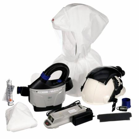 3M™ Versaflo™ Industriesicherheitshelm mit Haube Atemschutzgebläseset, TR-300E+ IHK