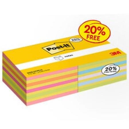 Post-it® Notes Würfel, Verschiedene Farben, 76 mm x 76 mm, 450 Blatt/Block, 2 Blöcke/Packung, 100% PEFC SGSCH-PEFC-COC-110078