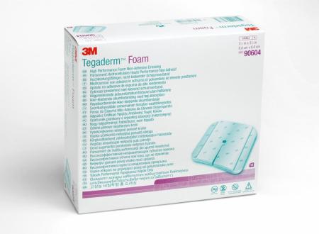 3M™ Tegaderm™ Foam Schaumverband nicht klebend, 90604, 8,8 cm x 8,8 cm, 10 / Packung, geschlitzt