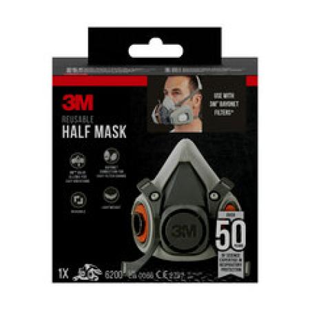 3M™ Maskenkörper für auswechselbare Filter 6200PRO, Medium, 1 pro Packung