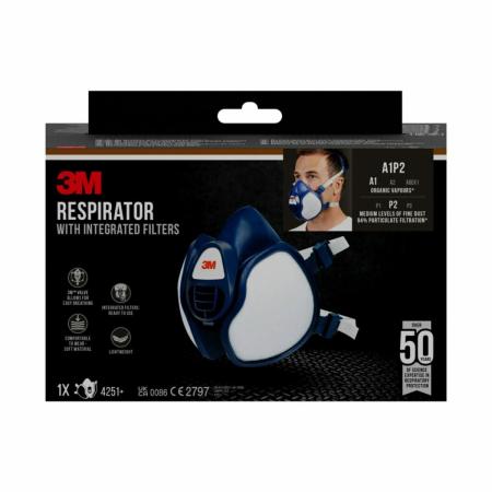 3M™ Atemschutzmaske mit integrierten Filtern 4255+, FFA2P3 R D Organische Dämpfe