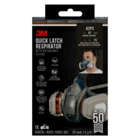 3M™ Maske für Farbspritzarbeiten 6502QL, A2P3, 1 Set