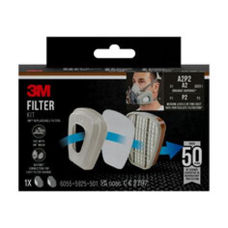 3M™ Filterkit für Farbspritzarbeiten, 6002PRO1, A2P2, 1 Set