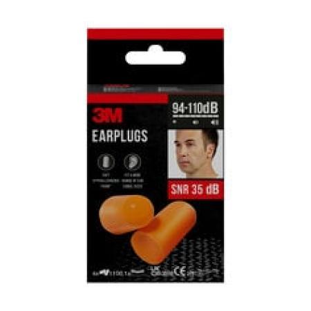 3M™ Gehörschutzstöpsel 1100C4, Orange, 4 Paar