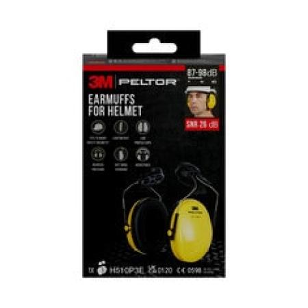 3M™ Peltor™ Komfort-Kapselgehörschutz für Helm H510P3EC1, Gelb, 1 Paar