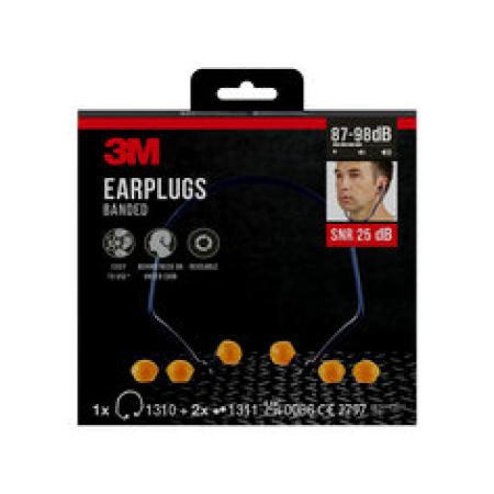 3M™ Bügelgehörschutz 1310C1, Blau/Orange, 1 Stück inkl. 4 Ersatzstöpsel