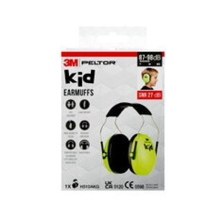 3M™ PELTOR™ Kapselgehörschutz für Kinder H510AKG, SNR-Wert 27 dB, Neongrün